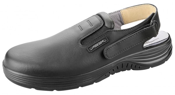 711035 ABEBA Clog schwarz mit Stahlkappe